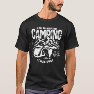 T-shirt Inhe Beginning Was Camping Outr Adventure funny