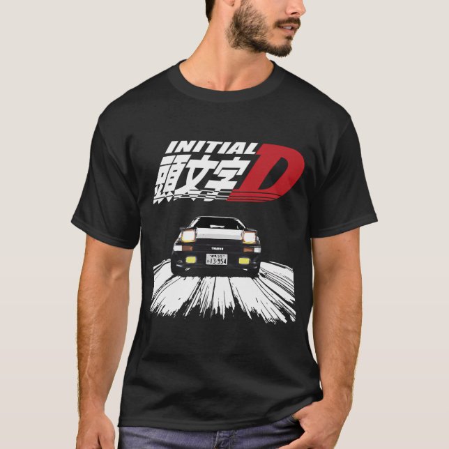 T-shirt Initial D -  POURSUITE EN AE86 (Devant)