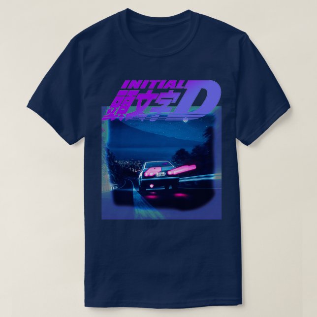 T-shirt Initiale D Neon AE86 (Design devant)