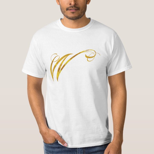T-shirt Initiale faite sur commande de monogrammes de (Devant)