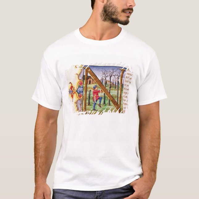 T-shirt Initiale 'N de Historiated (Devant)