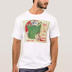 T-shirt Initiale "Q" de Historiated dépeignant des
