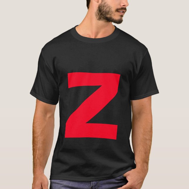 T-shirt Initiale Rouge Monogramme manuscrit Nom propre Noi (Devant)