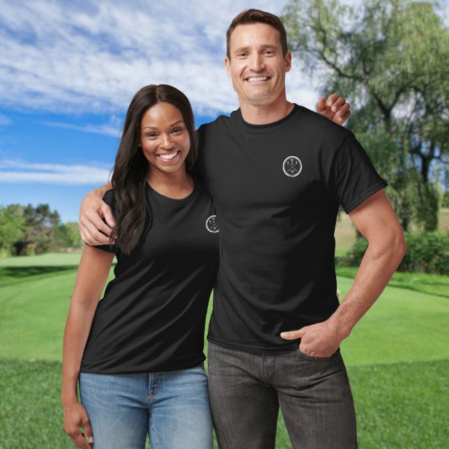 T-shirt Initiales Monogramme de Clubs de Golf Croisés Clas (Classic Crossed Golf Clubs Monogram Initials T-Shirt)