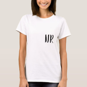 T-shirt Initiales Monogramme Design Moderne Tendance