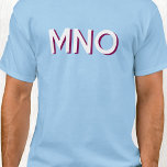 T-shirt Initiales Monogrammes modernes ombre portée<br><div class="desc">Les initiales minimalistes modernes de monogramme abandonnent le design d'ombre qui peut être modifié pour personnaliser. La typographie blanche avec une ombre portée bordeaux.</div>
