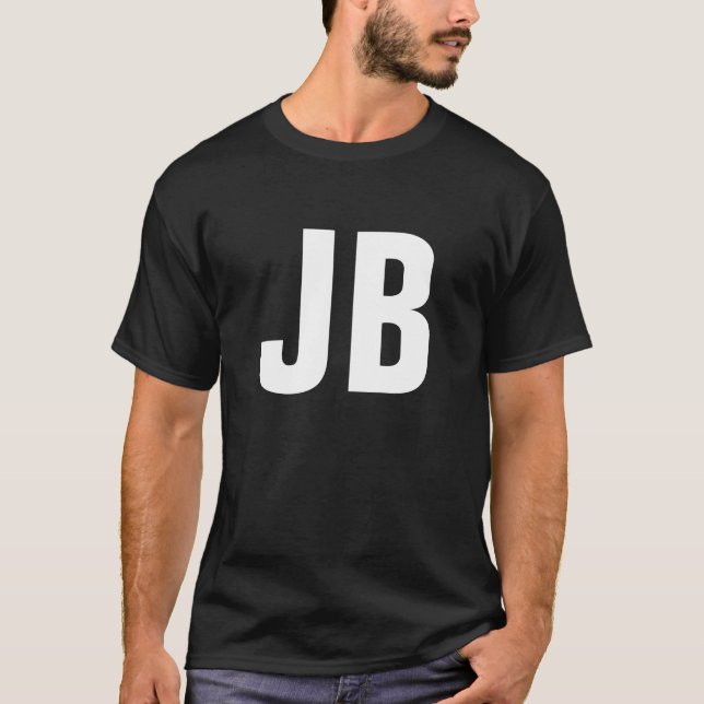 T-shirt Initiales monogrammes simples et simples (Devant)