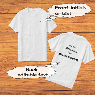 T-shirt Initiales personnalisées devis sport dédié