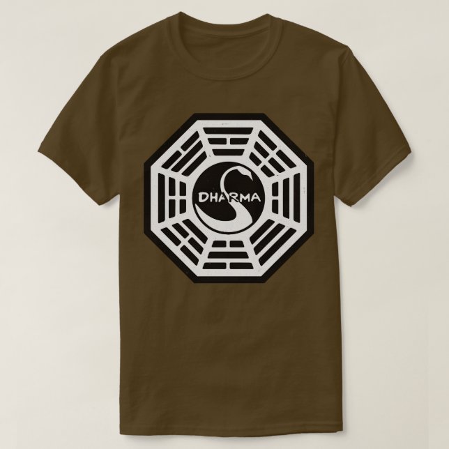 T-shirt Initiative du Dharma vintage perdu (Design devant)