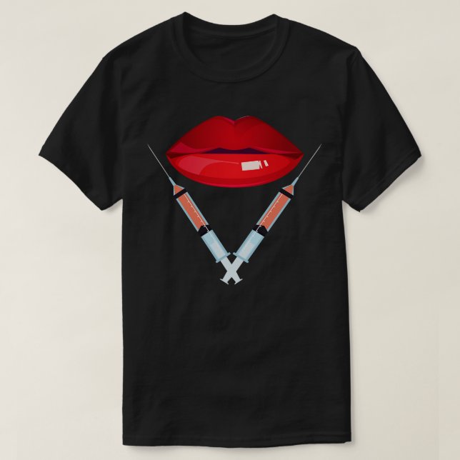 T-shirt Injections de remplissage de lèvres (Design devant)