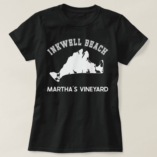 T-shirt Inkwell Beach, Oak Bluffs, Martha's Vineyard, MA V (Design devant)