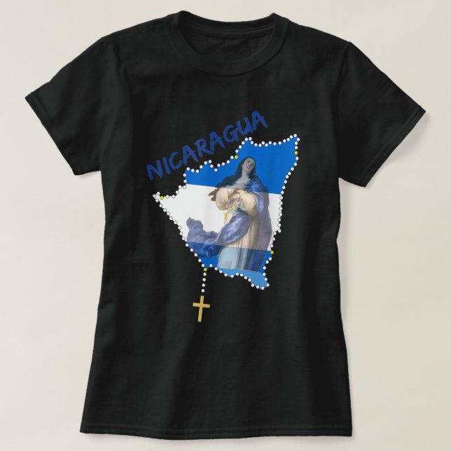T-shirt Inmaculada Concepción De Maria Nicaragua Camiseta (Design devant)
