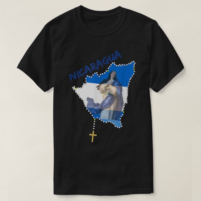 T-shirt Inmaculada Concepción De Maria Nicaragua Camiseta (Design devant)