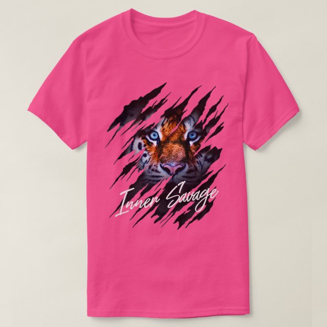 T-shirt Inner Saver Tiger Claw Faune Wild Big Cat (Design devant)