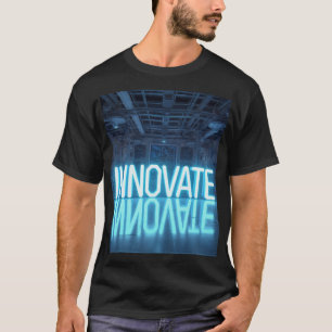 T-shirt INNOVER - Laboratoire Cyberpunk Néon Bleu Technolo
