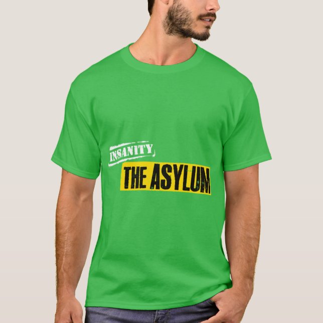 T-shirt Insanity Asylum gift retro (Devant)