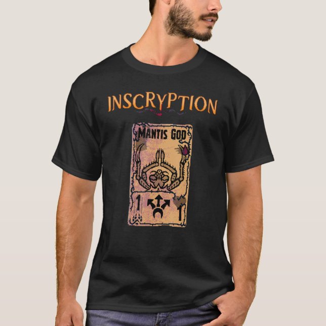 T-shirt Inscryption Mantis Dieu Psychologique Horreur Card (Devant)