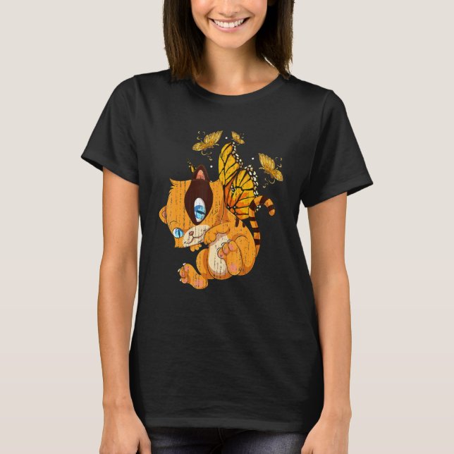 T-shirt Insecte Animal Papillon Chat  Propriétaire de l'an (Devant)