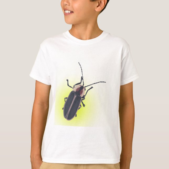 T-shirt Insecte de la foudre avec tee de peinture jaune br (Devant)