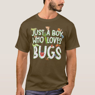T-shirt Insecte Drôle, Juste Un Garçon Qui Aime Les Bugs