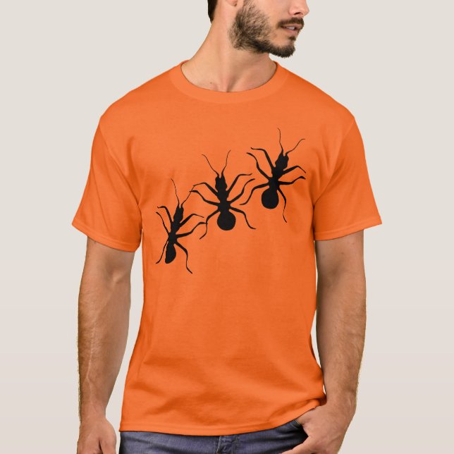 T-shirt Insectes de fourmi noire déplaisante (Devant)