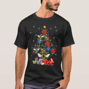 T-shirt Insectes Feux d'Arbre de Noël Feux de Noël Lady Bi