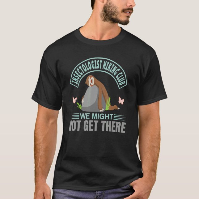 T-shirt Insectologists Hiking Club Sloth Butterfly (Devant)