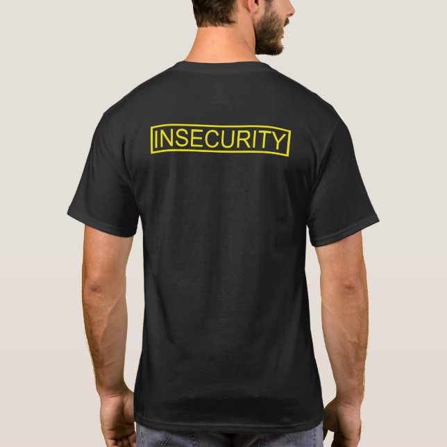 T-shirt Insécurité drôle de garde jaune (Dos)