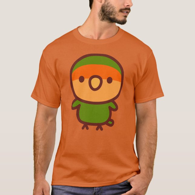 T-shirt Inséparable à face orange et joues roses (Devant)