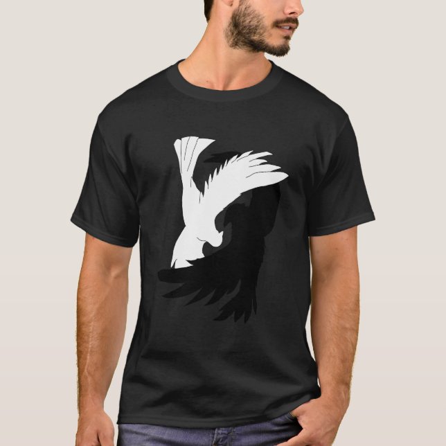 T-shirt Inséparables Chemise Corbeau Dove Yin Yang Shi