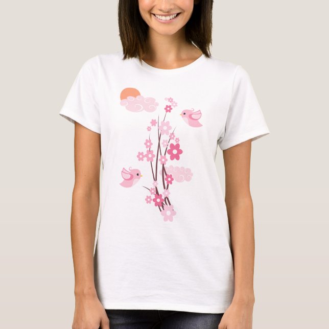 T-shirt Inséparables et fleurs sensibles (Devant)