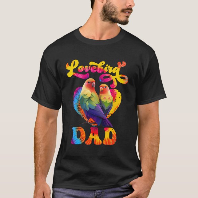 T-shirt Inséparables Lovebird Papa Oiseau Amoureux Hommes  (Devant)