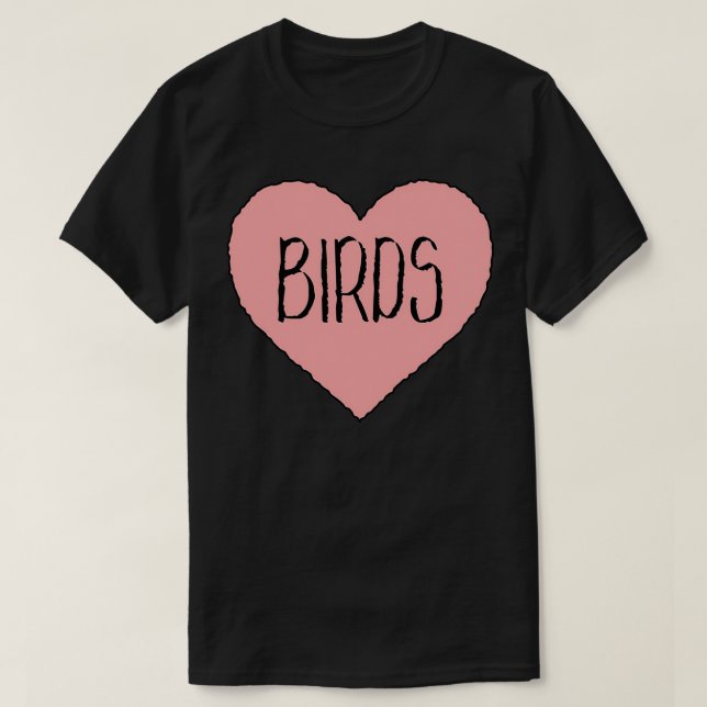 T-shirt Inséparables Oiseaux Valentine (Design devant)