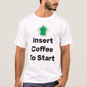 T-shirt Insérer le café au début, flèche verte