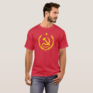 T-shirt Insigne communiste de marteau et de faucille de