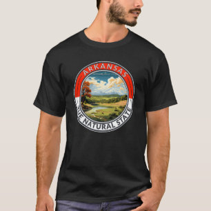 T-shirt Insigne d'art de voyage de l'Arkansas