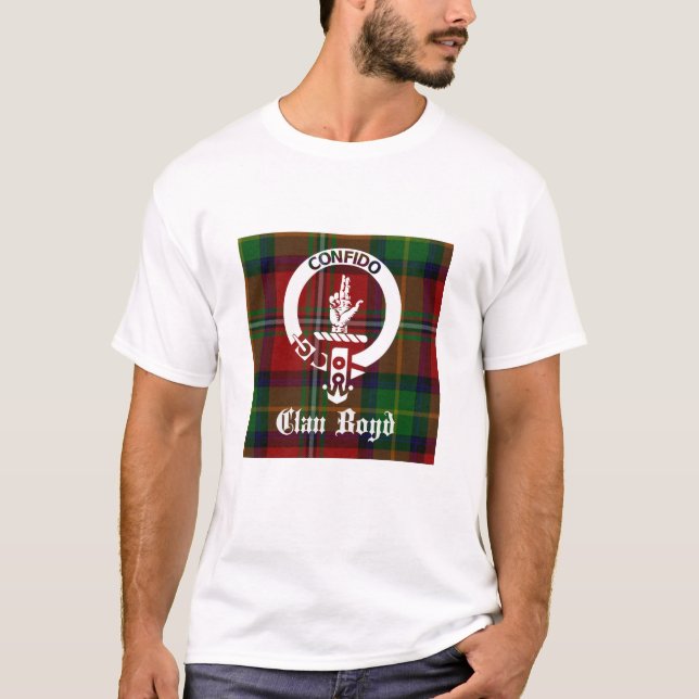 T-shirt Insigne de Clan Boyd et Tartan (Devant)