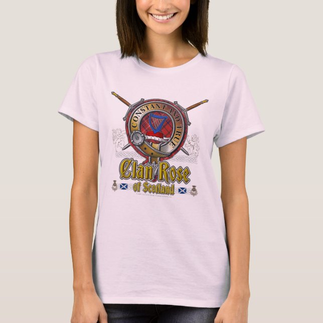 T-shirt Insigne de clan rose (Devant)