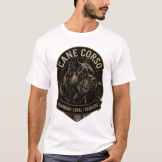 T-shirt Insigne de gardien de Cane Corso vintage pour chie