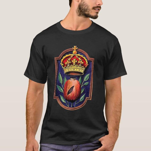 T-shirt Insigne de grenade royale de la reine Catherine d' (Devant)