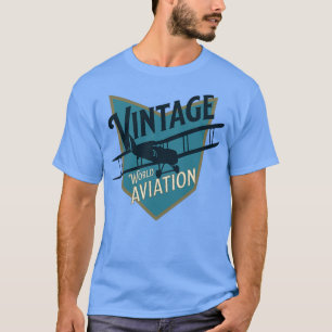 T-shirt insigne de l'aviation mondiale vintage