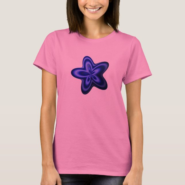 T-shirt Insigne de ligne bleue mince (Devant)