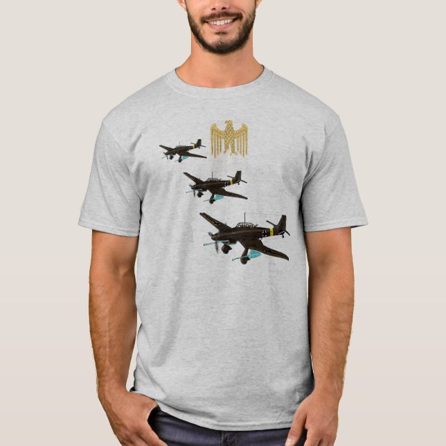 T-shirt Insigne de Luftwaffe sur Stuka (Devant)