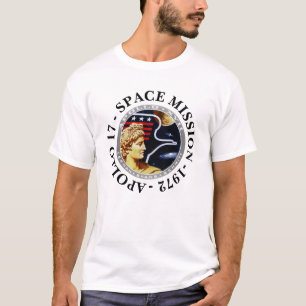T-shirt Insigne de mission spatiale Apollo 17 1972