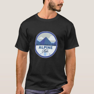 T-shirt Insigne de montagne de l'Utah alpin Souvenir de ra
