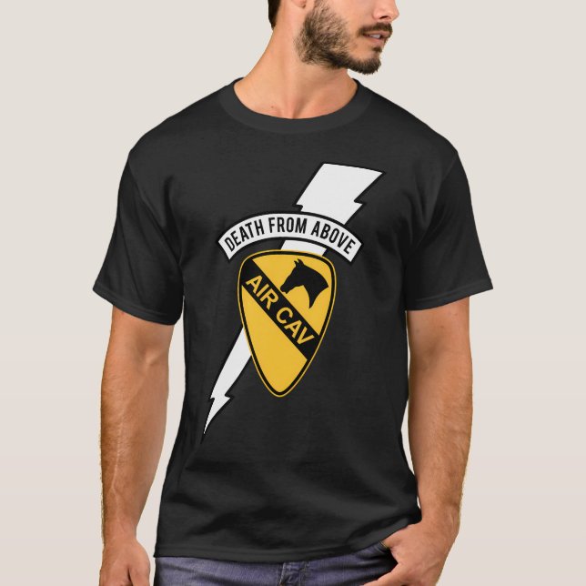 T-shirt Insigne D'Hélicoptère De La Cavalerie Aérienne 1Èr (Devant)