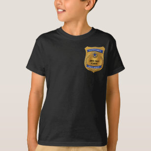 T-shirt Insigne d'officier de police junior personnalisé