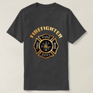 T-shirt Insigne d'or de corps de sapeurs-pompiers