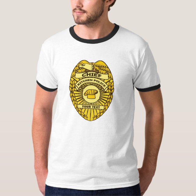 T-shirt Insigne du chef de la police de cuisine (Devant)