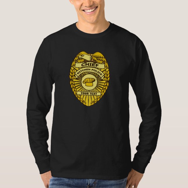 T-shirt Insigne du chef de la police de cuisine (Devant)